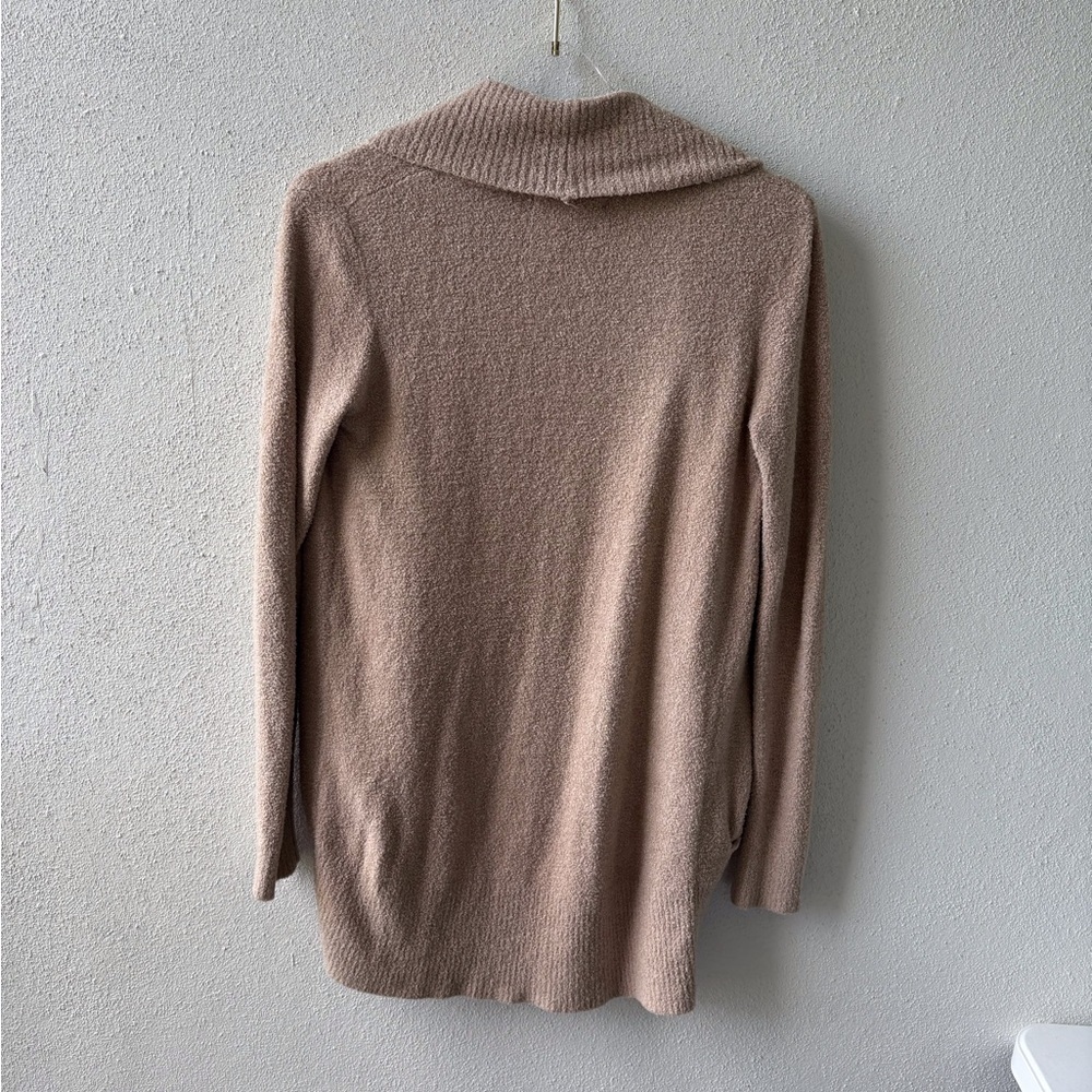 Barefoot Dreams CozyChic Taupe Circle Cardigan Size S Loungewear Soft‎ Grandma - Picture 3 of 11